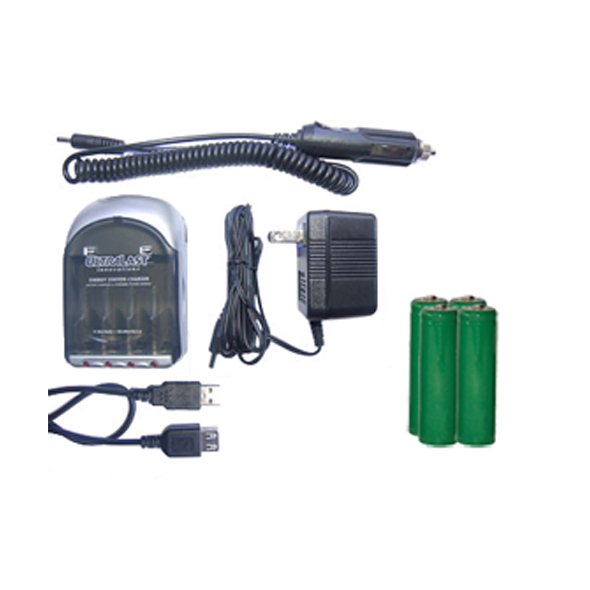 UltraLast AA / AAA Smart Battery Charger + 4 AA NiMH Batteries (1500 mAh)