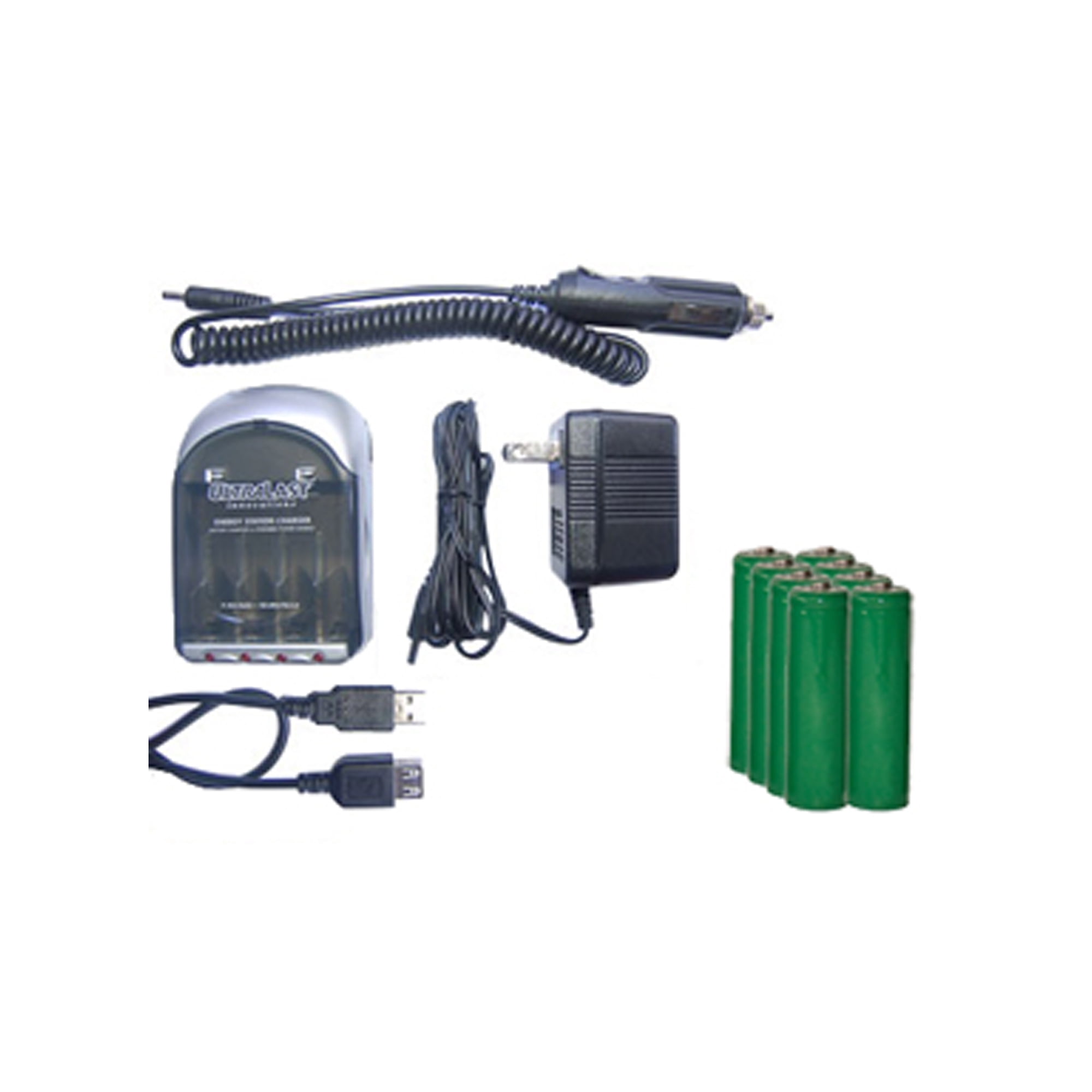 UltraLast AA / AAA Smart Battery Charger + 8 AA NiMH Batteries (2700 mAh)