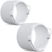 UltraPoE 100ft Cat6 Ethernet Cable 2 Pack, 10G 550Mhz 24AWG Internet LAN Cable, RJ45 Network Cord for Modem/ Router/PC/Gaming, White