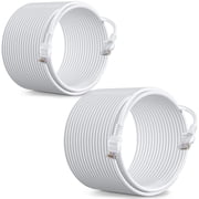 UltraPoE 100ft Cat6 Ethernet Cable 2 Pack, 10G 550Mhz 24AWG Internet LAN Cable, RJ45 Network Cord for Modem/ Router/PC/Gaming, White