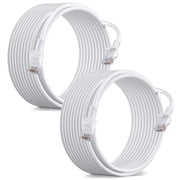 UltraPoE 30ft Cat6 Ethernet Cable 2-Pack, 10G 550Mhz 24AWG Internet LAN Cable, Home RJ45 Network Cord for Modem/ Router/PC/Gaming, White