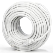 UltraPoE 60Ft Cat 6 Ethernet Cable, 10G 550Mhz 24AWG Internet LAN Cable, RJ45 Network Cord for Modem/ Router/PC/Gaming, White