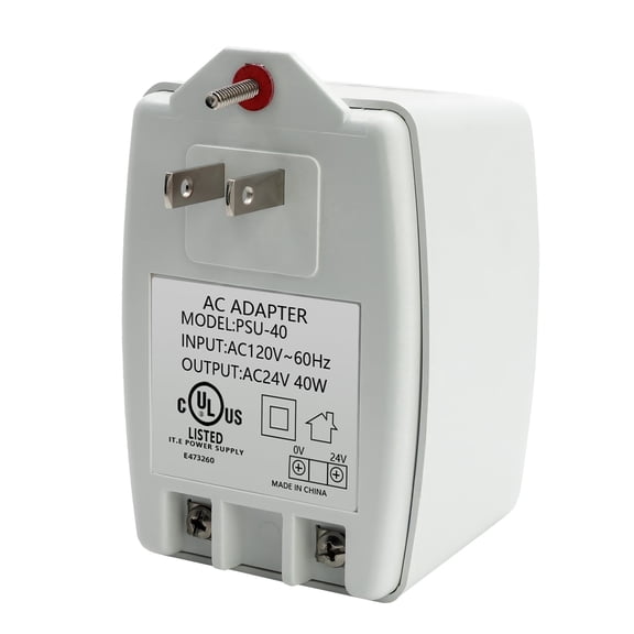 UltraPoe 24V Doorbell Transformer Plug-in AC Adapter Thermostat Power Supply, PTC Fuse Protection , Compatible W/Ring, Nest, Honeywell