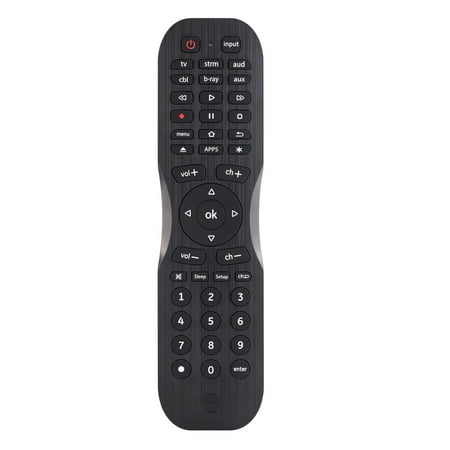 UltraPro 6-Device Universal TV Remote Control with Find It Feature, Bluetooth Programmable, Black, 42192