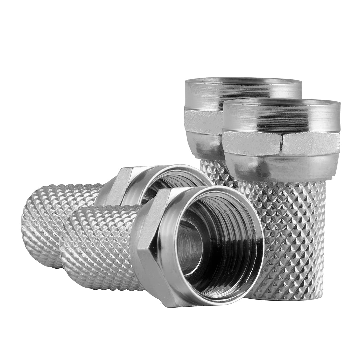 UltraPro RG6 FType TwistOn Coaxial Connector, 4 Pack, Replace