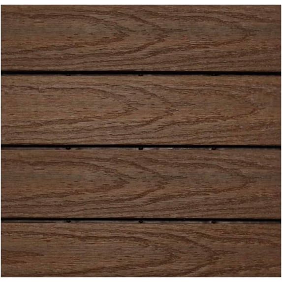 UltraShield Naturale 1 ft. x 1 ft. Quick Deck Outdoor Composite Deck Tile Sample (Brazilian Ipe)