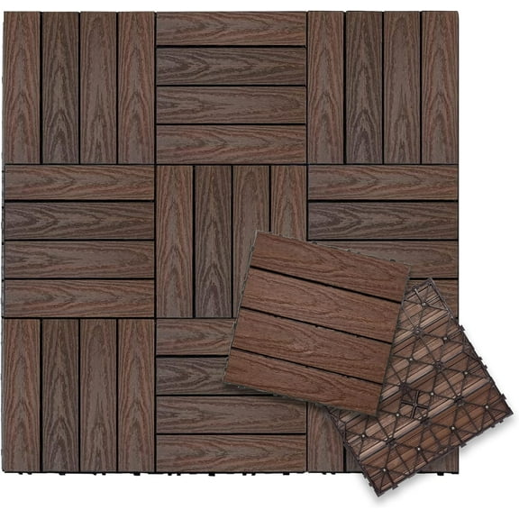 UltraShield Naturale 1 ft. x 1 ft. Quick Deck Outdoor Composite Deck Tile in California Redwood (10 sq. ft. per Box)
