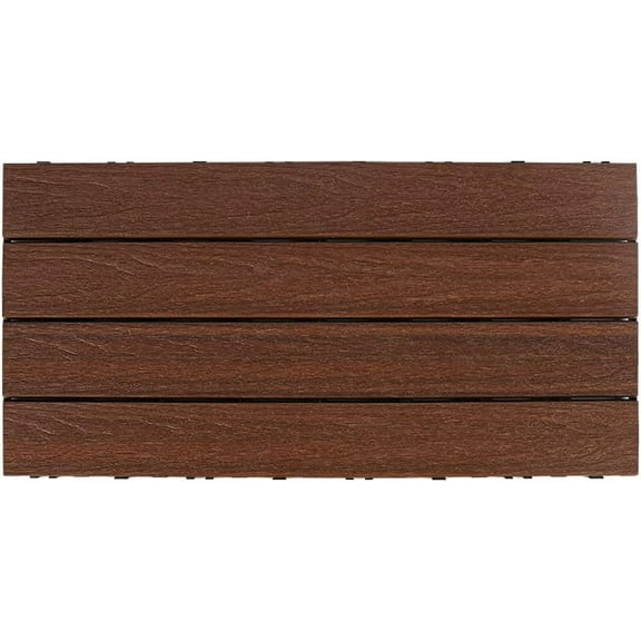 UltraShield Naturale 1 ft. x 2 ft. Quick Deck Outdoor Composite Deck Tile in Brazilian Ipe (20 sq. ft. per Box)