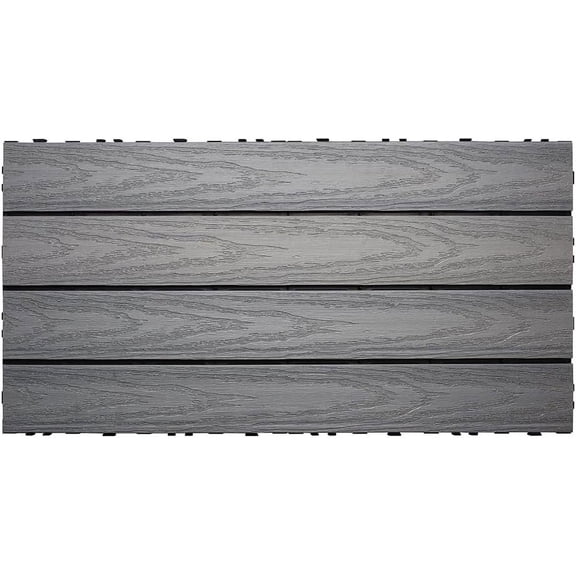 UltraShield Naturale 1 ft. x 2 ft. Quick Deck Outdoor Composite Deck Tile in Westminster Gray (20 sq. ft. Per Box)