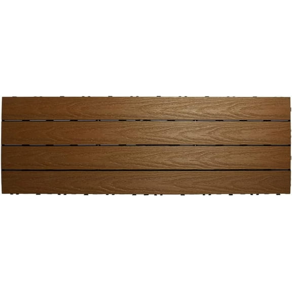 UltraShield Naturale 1 ft. x 3 ft. Quick Deck Outdoor Composite Deck Tile in Peruvian Teak (15 sq. ft. Per Box)