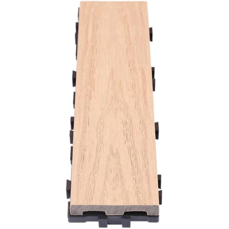UltraShield Naturale 3 in. x 1 ft. Quick Composite Single Slat Deck Tile (4-Pieces per Box) (Canadian Maple)