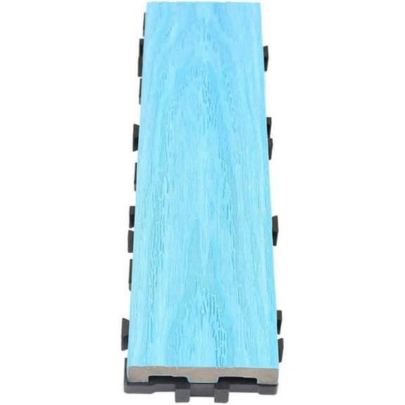 UltraShield Naturale 3 in. x 1 ft. Quick Composite Single Slat Deck Tile (4-Pieces per Box) (Caribbean Blue)
