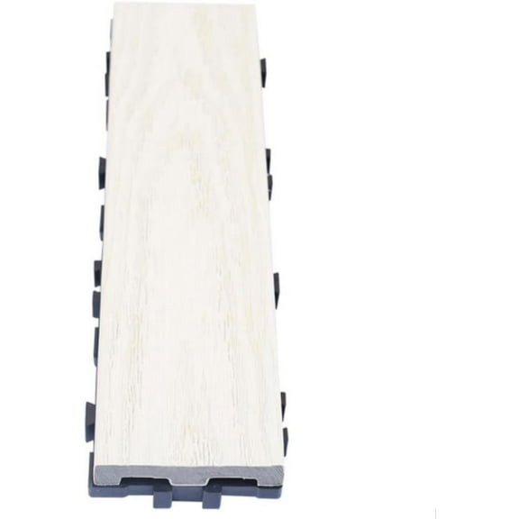 UltraShield Naturale 3 in. x 1 ft. Quick Composite Single Slat Deck Tile (4-Pieces per Box) (Sahara Sand)