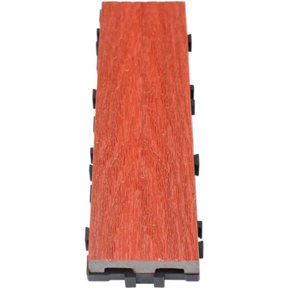 UltraShield Naturale 3 in. x 1 ft. Quick Composite Single Slat Deck Tile (4-Pieces per Box) (Swedish Red)