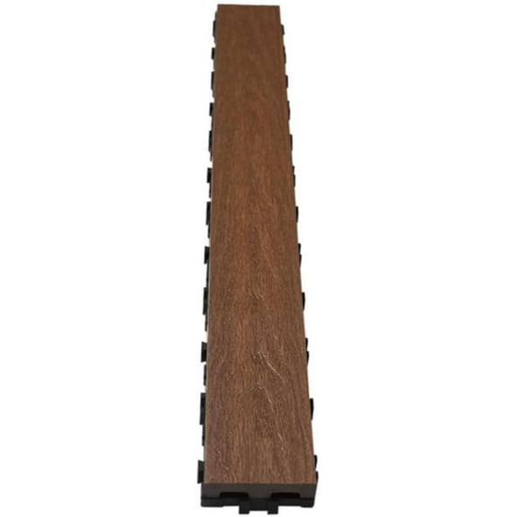 UltraShield Naturale 3 in. x 3 ft. Quick Composite Single Slat Deck Tile (4-Pieces per Box) (Brazilian Ipe)