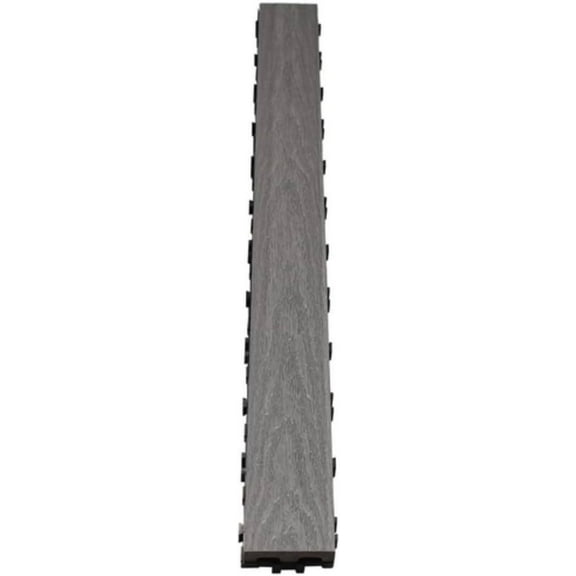 UltraShield Naturale 3 in. x 3 ft. Quick Composite Single Slat Deck Tile (4-Pieces per Box) (Westminster Gray)