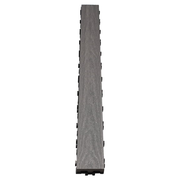 UltraShield Naturale 3 in. x 3 ft. Quick Composite Single Slat Deck Tile in Westminster Gray (4-Pieces per Box)