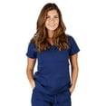 thumbnail image 1 of UltraSoft Premium 3 Pocket Mock Wrap Medical Scrub Top For Women - JUNIOR FIT 36150-XX-Large (Navy), 1 of 3