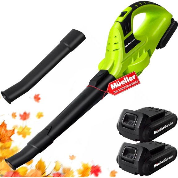 UltraStorm Leaf Blower Cordless Electric, with 2 Batteries and Charger, 140 MPH 20 V Powerful Motor, 2 Speed Levels, 1hr Charge, Lightweight, Blowers for Lawn Care, Blower for Snow