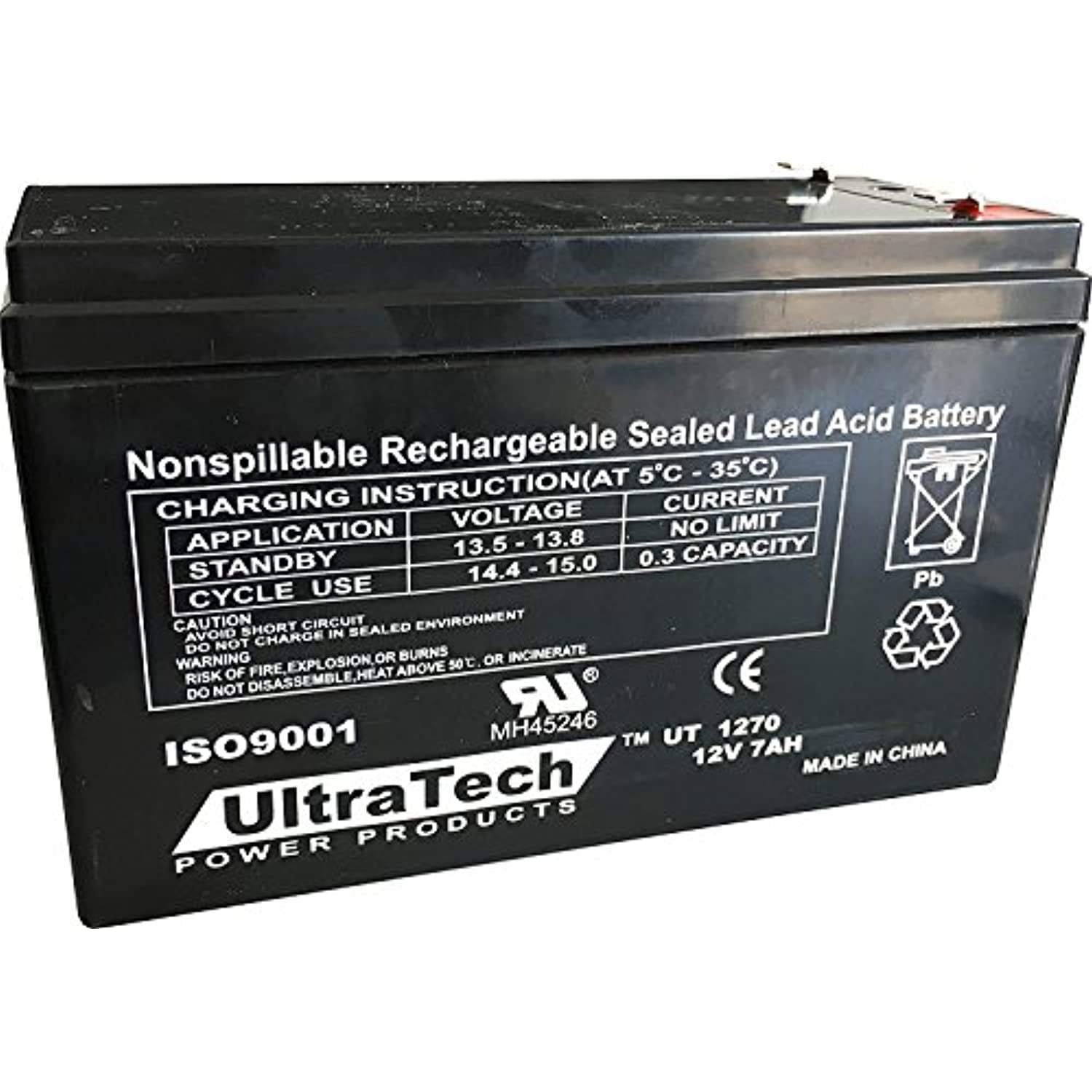 UltraTech Sealed Lead-Acid 12 Volt Vehicle Battery, 850 CCA