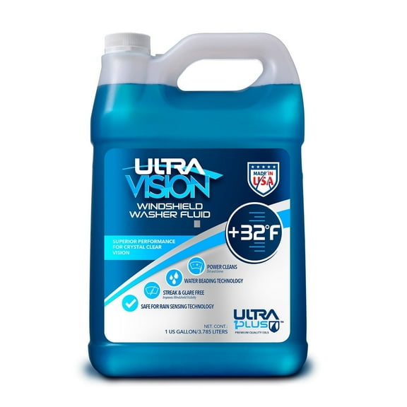 UltraVision Windshield Washer Fluid - Advanced Formula for Crystal-Clear Vision in Weather Conditions +32F - Gallon