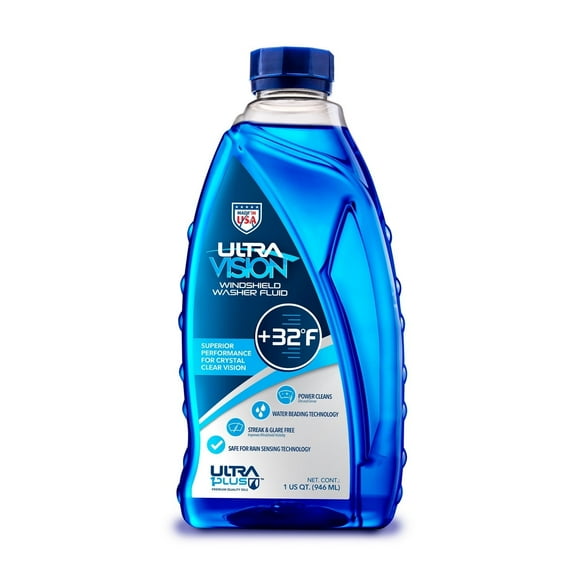 UltraVision Windshield Washer Fluid - Advanced Formula for Crystal-Clear Vision in Weather Conditions +32F
