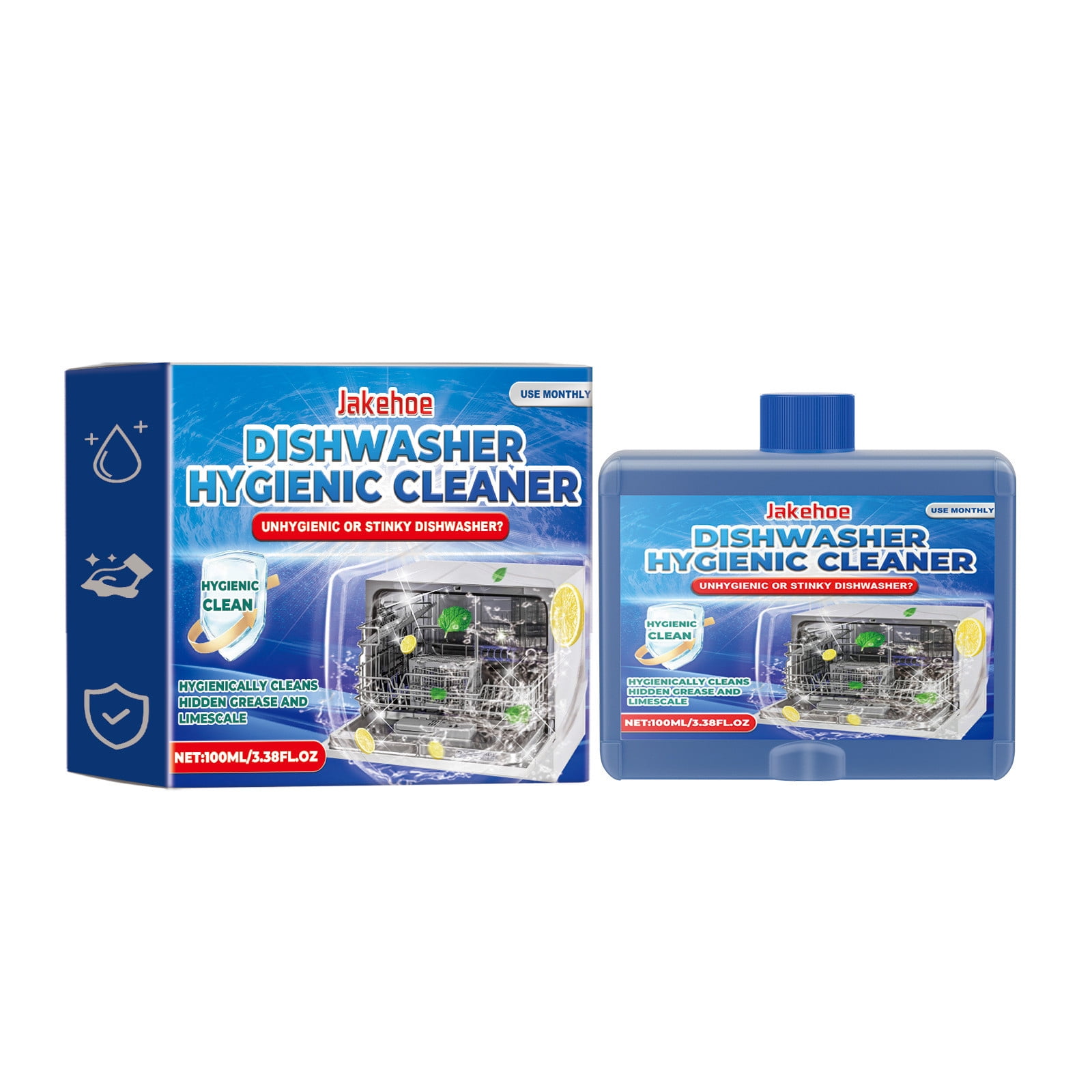 UltraWash Dishwasher Cleaner, Lemon Citrus Biobased Power Deep Clean Dishwasher Detergent Tablets for Sparkling Shiny Dishes, No Rinse Aid or Pre-Wash Needed