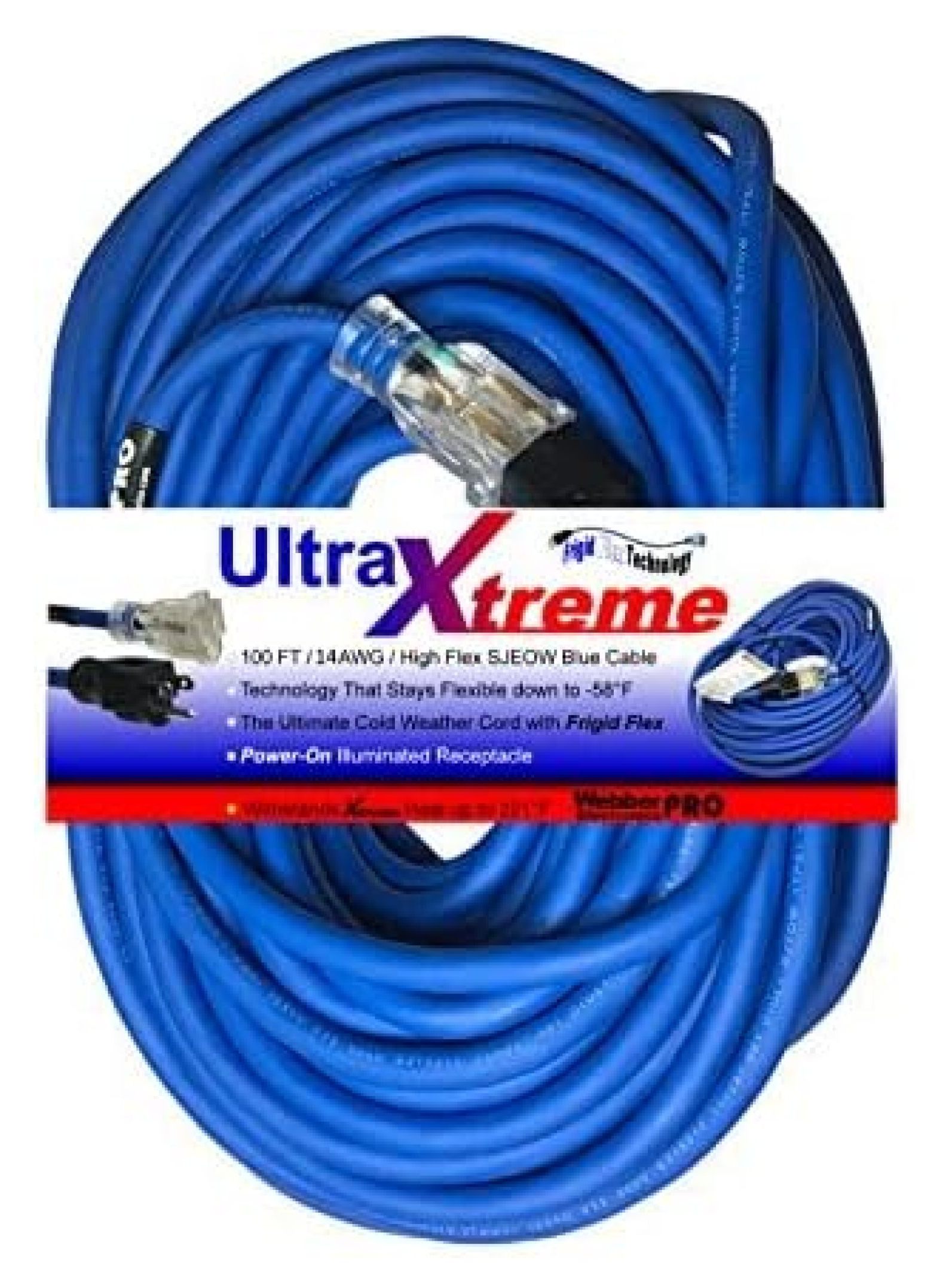 UltraXtreme Hi-Flex All Weather Illuminated Locking/ 100 FT Locking ...