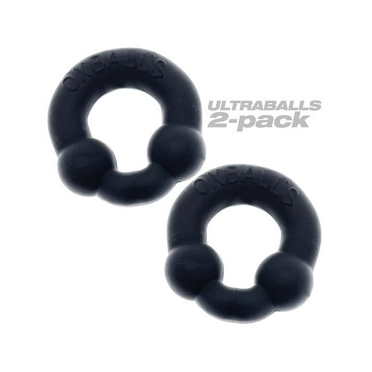 Ultraballs 2- Piece Cockring Set - Night Black