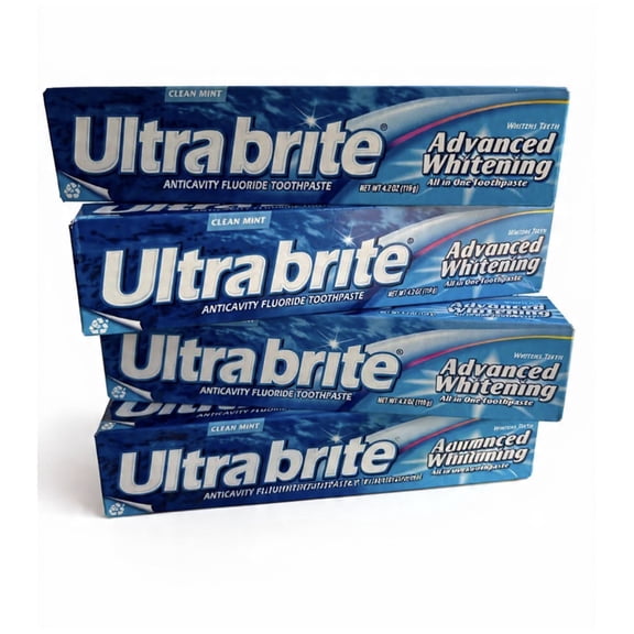 Ultrabrite Advanced Whitening All In One Clean Mint Toothpaste 4.2 Oz, (4-PACK)