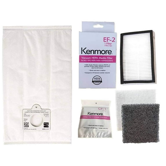 Ultracare Type C/Q Vacuum Cleaner Bags for Kenmore Canister Models 200/400/600 (6 Pack)