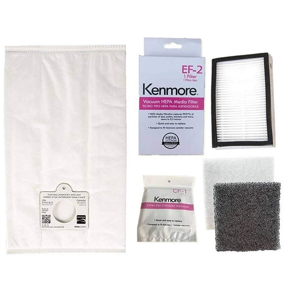 Ultracare Type C/Q Vacuum Cleaner Bags for Kenmore Canister Models 200/400/600 (6 Pack)