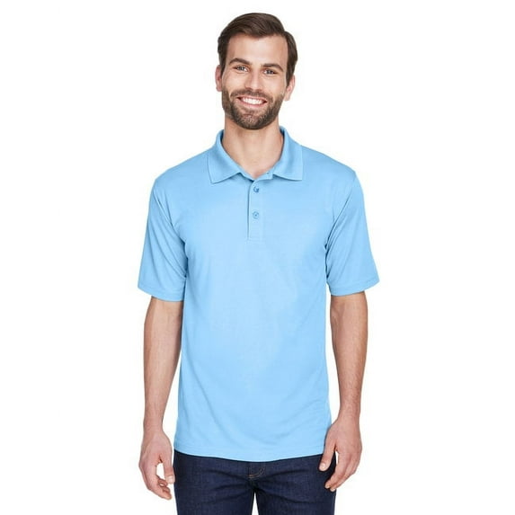 Ultraclub 8210 Mens Cool & Dry Mesh Pique Polo - Columbia Blue - XL