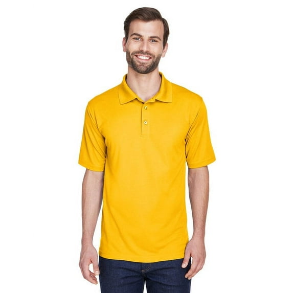 Ultraclub 8210 Mens Cool & Dry Mesh Pique Polo - Gold - 4XL