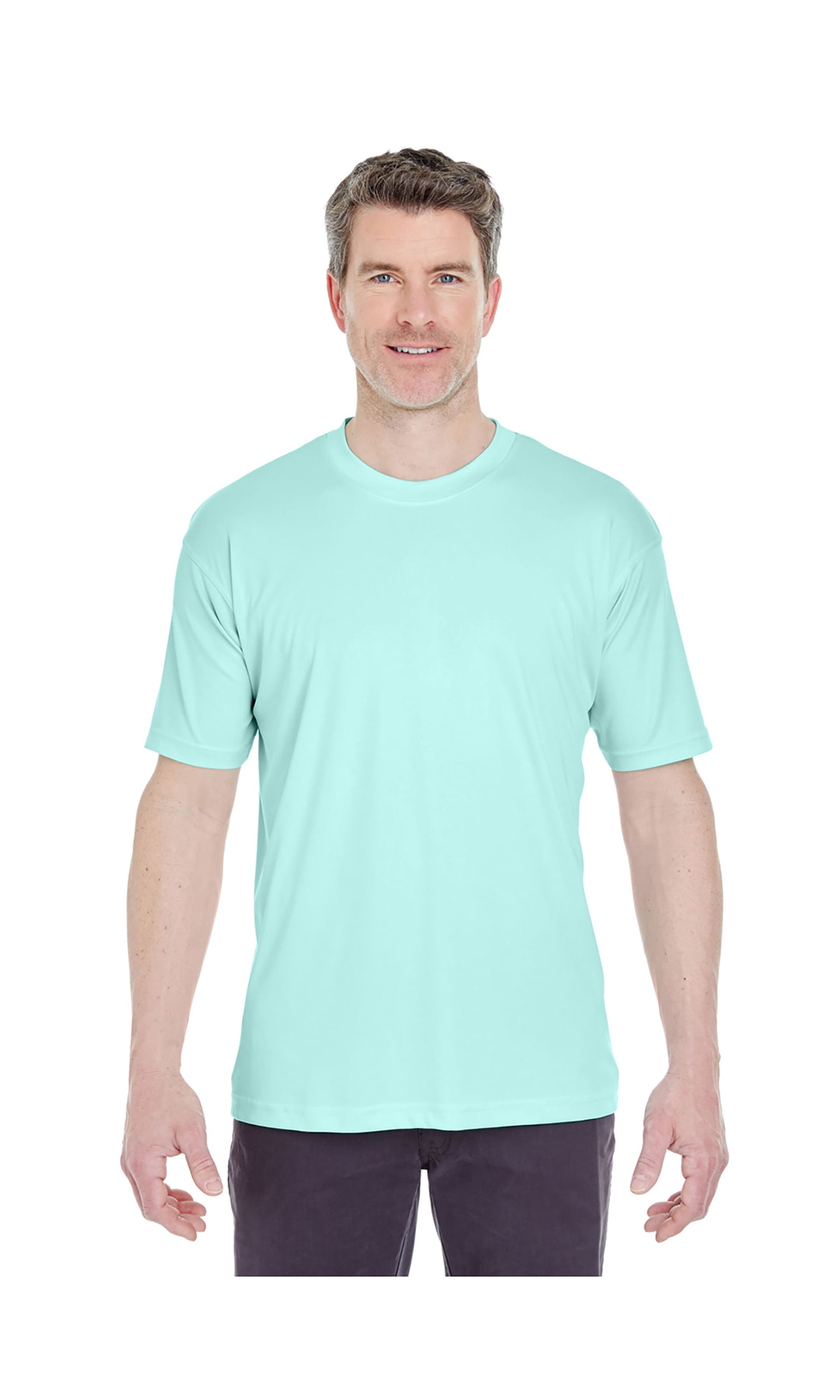 UltraClub Big Men's Performance T-Shirt - Cool-n-Dry Moisture Wicking, Relaxed Fit - View #3