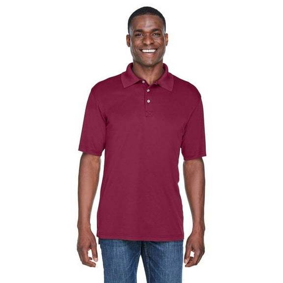 Ultraclub 8425 Men's Cool & Dry Sport Performance Interlock Polo Maroon 5Xl