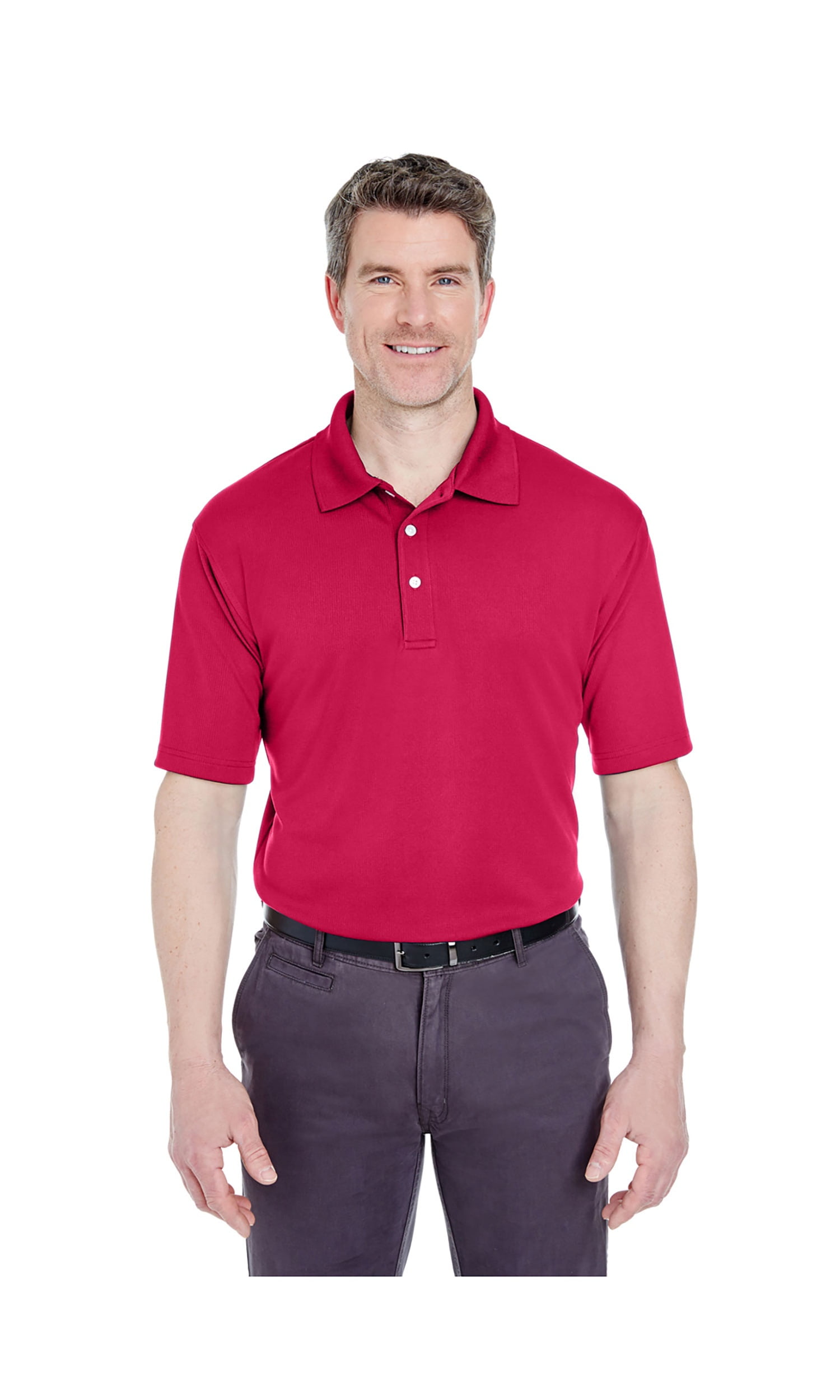 ultraclub 8445 men's cool & dry stain release performance polo