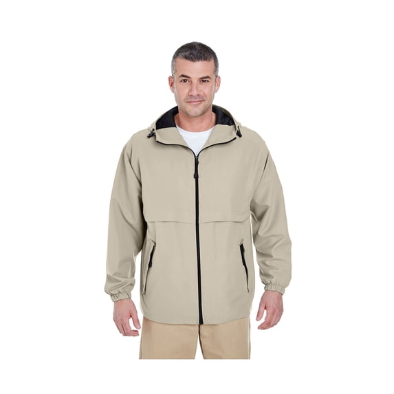 Ultraclub 8908 Adult Microfiber Full-Zip Hooded Jacket
