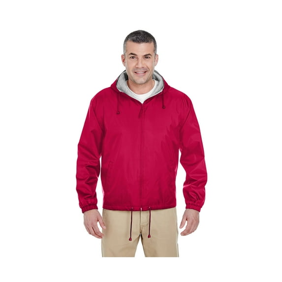 Ultraclub 8915 Adult Fleece-Lined Hooded Jacket