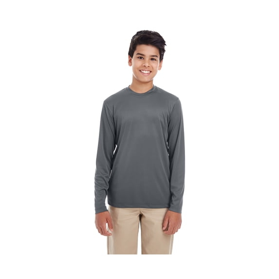 Ultraclub Big Boy's Cool & Dry Performance Long-Sleeve Top, Style 8622Y