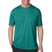 Ultraclub Mens Cool & Dry Sport Interlock T-Shirt, Jade, -Large