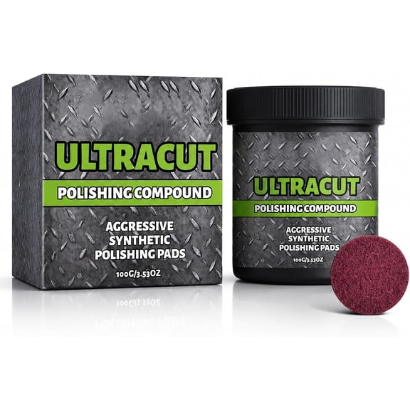 Ultracut Polishing Compound, Surface Restoration Polish With Pad, Multi-Purpose Surface Polishing Restorer, Scratch Remover for All Hard Surfaces (1PC)