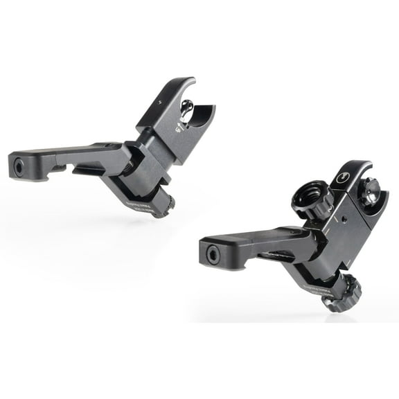 Ultradyne C4 Offset Folding Front and Rear Sight RH UDBlack Combo 308/7.62, Black