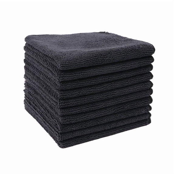 Ultrafine Fiber Double-Sided Cleaning Towels - Soft Flock & Scrubbing Cloths - 2-in-1 Microfiber Dusting & Polish Rags - Streak-Free on Glass, Stainless Steel & Car Wax - Reusable 5-Pack