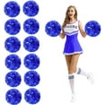 thumbnail image 1 of Ultrafun 12Pcs Cheerleading Pom Poms with Finger Holes Metallic Foil Cheer Pom Poms for Dance, Matches, Team Spirit Sports, Stage Performance, Carnival Celebration (Blue, Large), 1 of 6