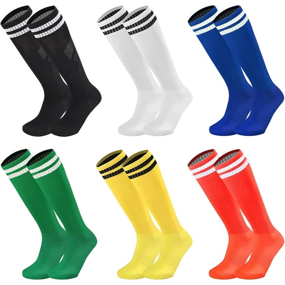 Ultrafun Polyester Breathable Spandex Socks (Kids), Multicolor (6 Pack)