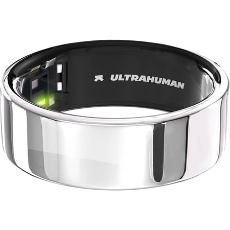 Ultrahuman Ring AIR Size 14 - World’s Lightest Sleep-Tracking Wearable - Space Silver (No Monthly Subscription)