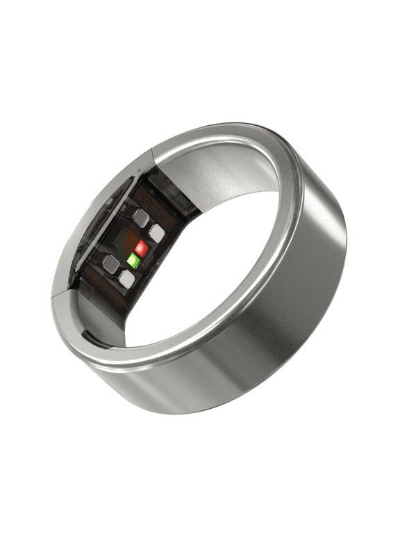 Ring PRO, Health Tracker for Sleep, Recovery, Activity, Women's Health - HR, HRV, RHR - No Mandatory Subscription - Available in 6 Colors - Smart Ring for Men/Women, Raw Titanium Size 08