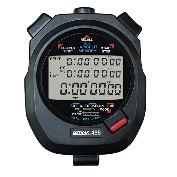 ULTRAK 495 100 Memory Stopwatch, Black