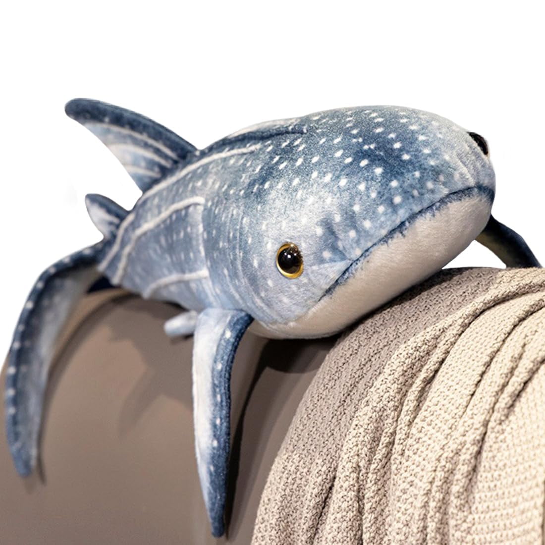 Ultral-Soft Humpback Whale Stuffed Pillow Lifelike Shark Whale - Main Image